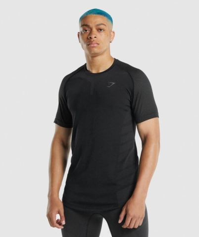 Black Gymshark 315 Men's T Shirts | US-69GOPEC