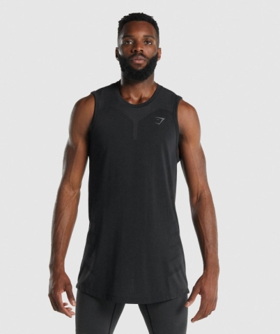 Black Gymshark 315 Men's Tank Tops | US-32LMTCJ