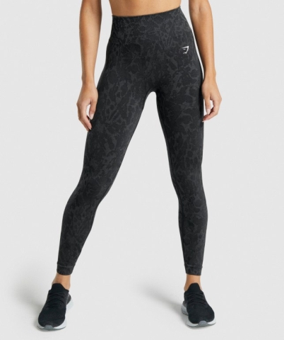 Black Gymshark Adapt Animal Seamless High Waisted Women's Leggings | US-01ZAGNO