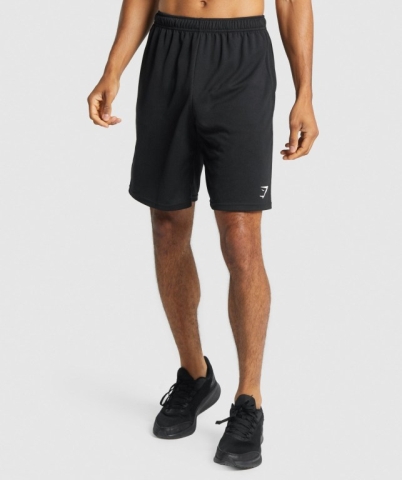 Black Gymshark Arrival Knitted Men's Shorts | US-09MXSGK