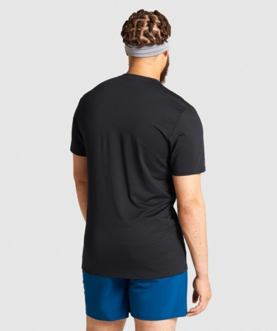 Black Gymshark Arrival Men's T Shirts | US-17KOUBL