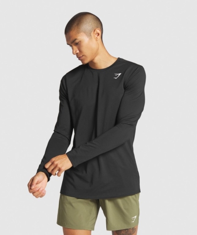 Black Gymshark Arrival Men's T Shirts | US-80DPSFL