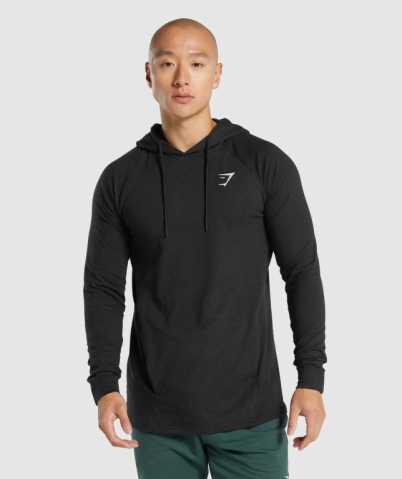 Black Gymshark Critical 2.0 Men's Hoodies | US-72WLZIT