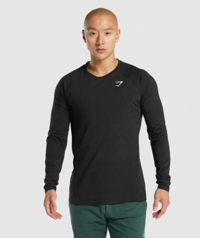 Black Gymshark Critical 2.0 Men's T Shirts | US-36ZHGVN