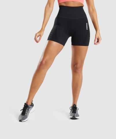 Black Gymshark Energy Seamless Women's Shorts | US-31AMOYF