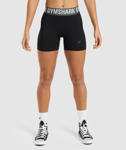 Black Gymshark Flex Women's Shorts | US-10CNXOR