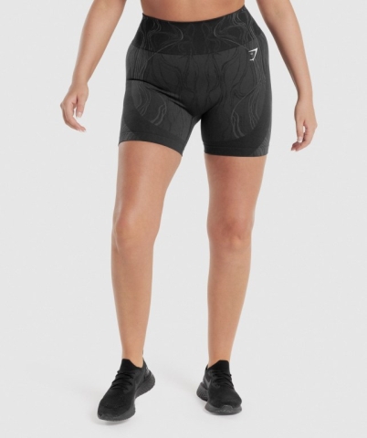 Black Gymshark Mercury Seamless Women's Shorts | US-74BDRAV