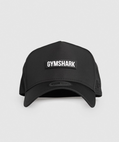 Black Gymshark New Era E-Frame Trucker Men's Headwear | US-02KBZTV