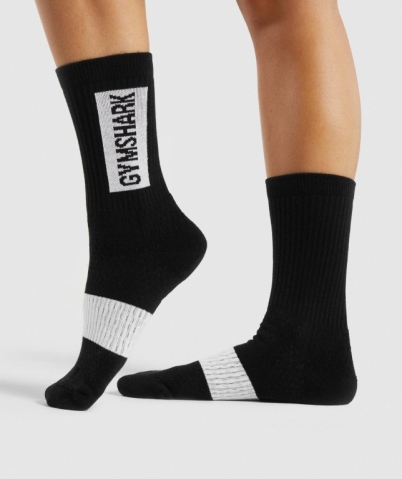 Black Gymshark Premium (1pk) Men's Socks | US-70YUMCV