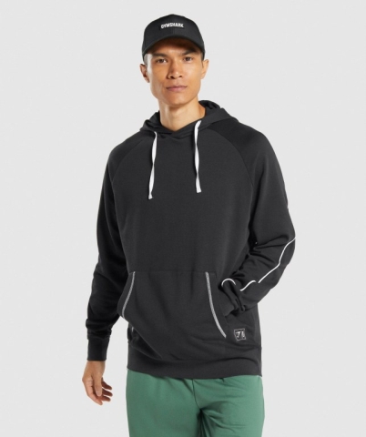 Black Gymshark Recess Men's Hoodies | US-08OUBWT