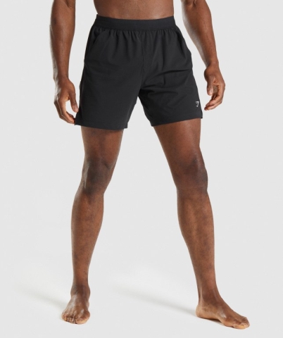 Black Gymshark Studio Men's Shorts | US-63XWMUC