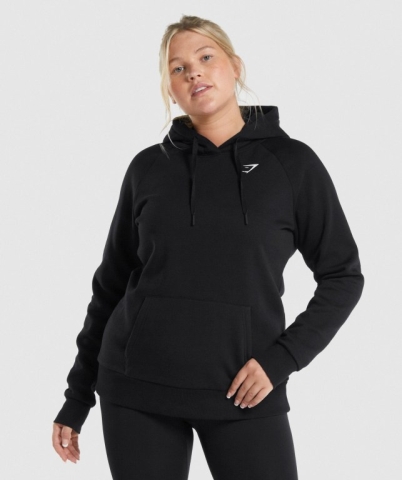 Black Gymshark Training Women's Hoodies | US-74FSZMU