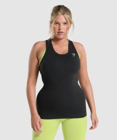 Black Gymshark Vital Seamless 2.0 Women's Tank Tops | US-61CSORB