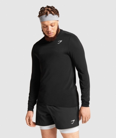 Black Gymshark Vital Seamless Men's T Shirts | US-19RYKFG