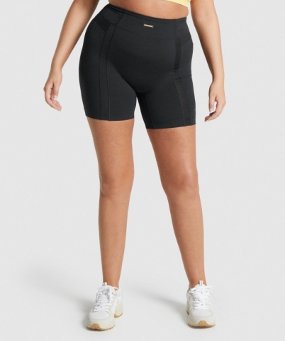 Black Gymshark Whitney Mesh Women's Shorts | US-21QYVBD