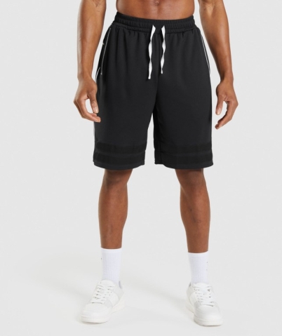 Black / White Gymshark Recess Basketball Men's Shorts | US-28PIBJG