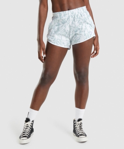 Blue Gymshark Animal Graphic Women's Shorts | US-12JTWAR