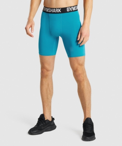 Blue Gymshark Element Baselayer Men's Shorts | US-73JKNOW