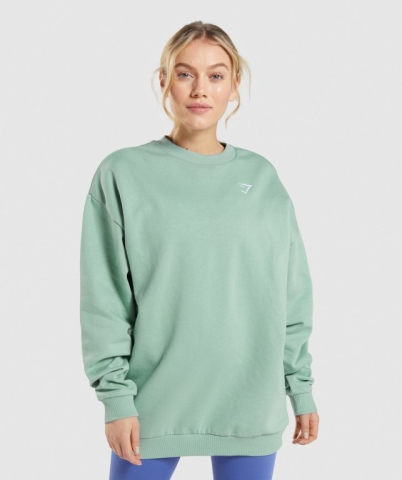 Blue Gymshark Training Oversized Sweatshirt Women's Hoodies | US-97XTZYW