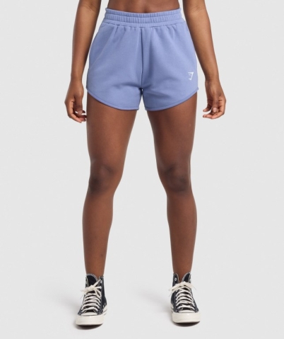 Blue Gymshark Training Sweat Women's Shorts | US-89JFBRN