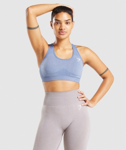 Blue Gymshark Vital Seamless 2.0 Women's Sports Bra | US-42ZFNXT