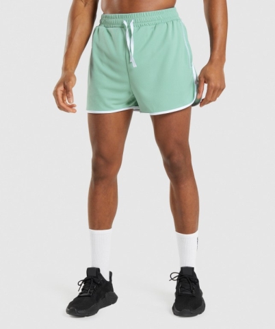 Blue / White Gymshark Recess 3" Men's Shorts | US-02WZELV