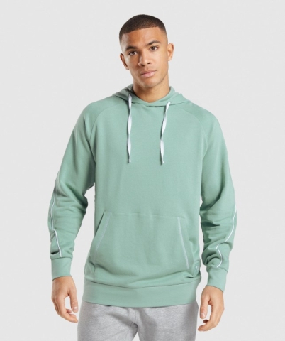 Blue / White Gymshark Recess Men's Hoodies | US-02XLSWI