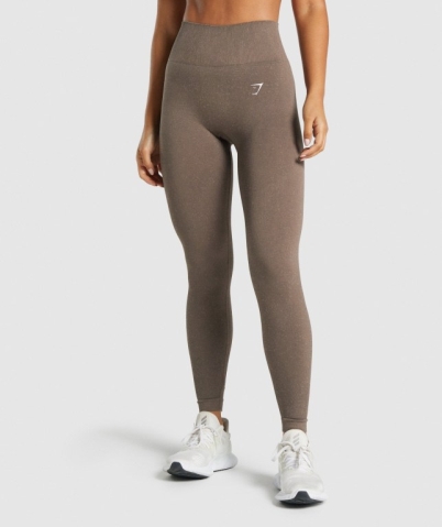 Brown Gymshark Adapt Fleck Seamless High Waisted Women's Leggings | US-65DOFWK