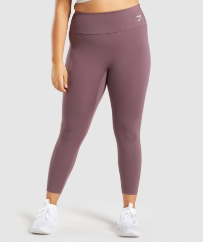 Brown Gymshark Training 7/8 High Waisted Women's Leggings | US-93NHUCB