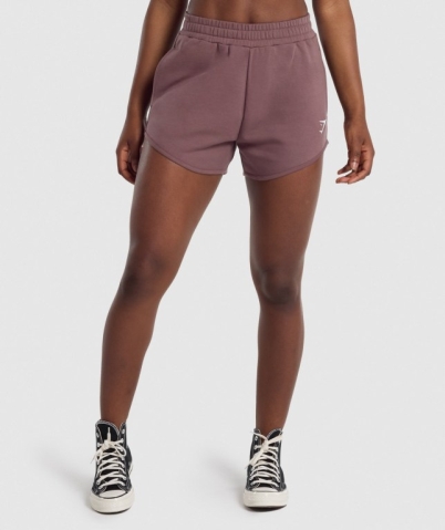 Brown Gymshark Training Sweat Women's Shorts | US-97DRZMA