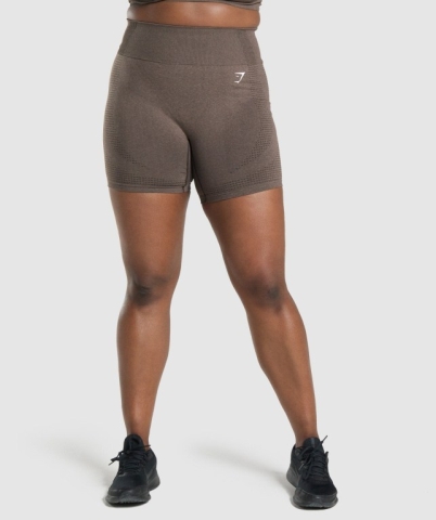 Brown Gymshark Vital Seamless 2.0 Women's Shorts | US-81SMEQN