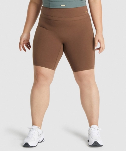 Brown Gymshark Whitney Cycling Women's Shorts | US-18TXCLR