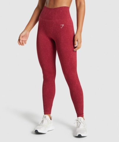 Burgundy Gymshark Adapt Fleck Seamless High Waisted Women's Leggings | US-65DQLJC