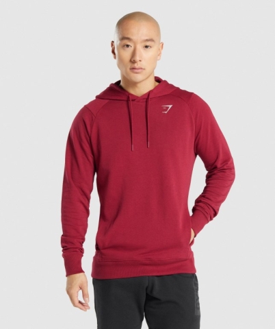 Burgundy Gymshark Bold Men's Hoodies | US-29IKPYH