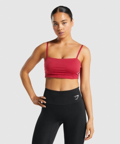 Burgundy Gymshark Training Bandeau Women's Sports Bra | US-68XQKAH