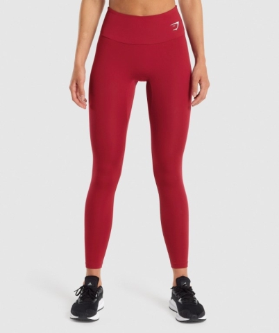 Burgundy Gymshark Training High Waisted Women's Leggings | US-89FKIBS