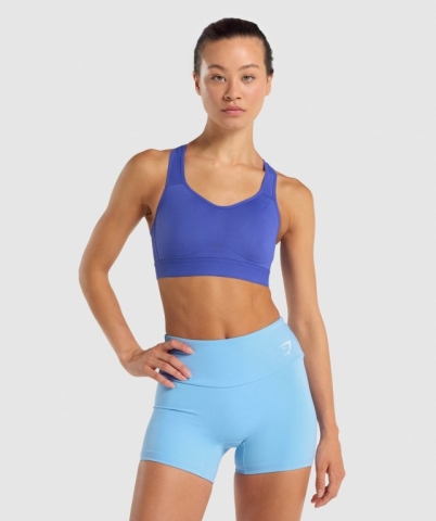 Dark Blue Gymshark Lightweight High Support Training Women's Sports Bra | US-03BFVTK