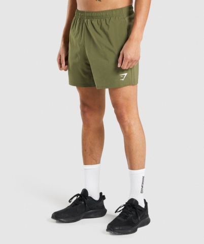 Dark Green Gymshark Arrival 5" Men's Shorts | US-98TYVAP