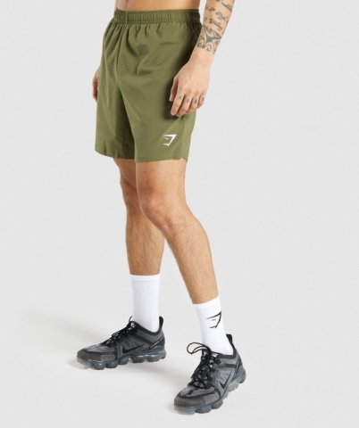 Dark Green Gymshark Arrival Men's Shorts | US-36JGFER