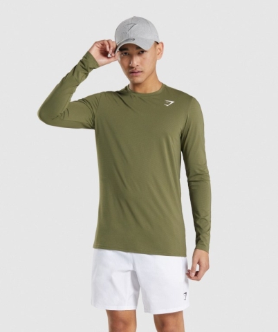 Dark Green Gymshark Arrival Men's T Shirts | US-19XGTYR