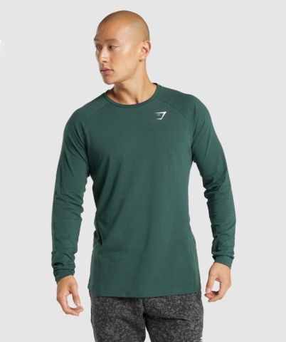 Dark Green Gymshark Critical 2.0 Men's T Shirts | US-13FEQIZ