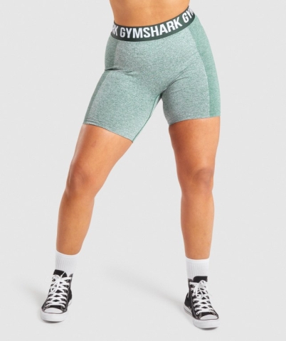 Dark Green Gymshark Flex Women's Shorts | US-96WFMBN