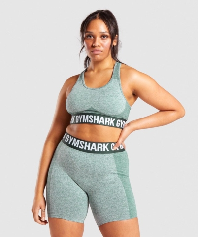 Dark Green Gymshark Flex Women's Sports Bra | US-82NHJIG