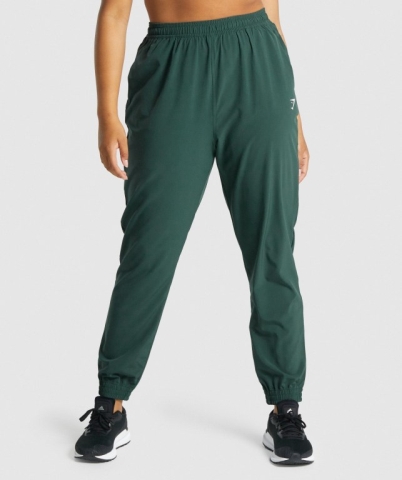 Dark Green Gymshark Training Woven Women's Joggers | US-18UQBPF