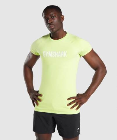 Green Gymshark Apollo Men's T Shirts | US-48EFYNQ