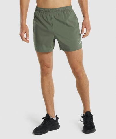 Green Gymshark Arrival 5" Men's Shorts | US-70KJUOL