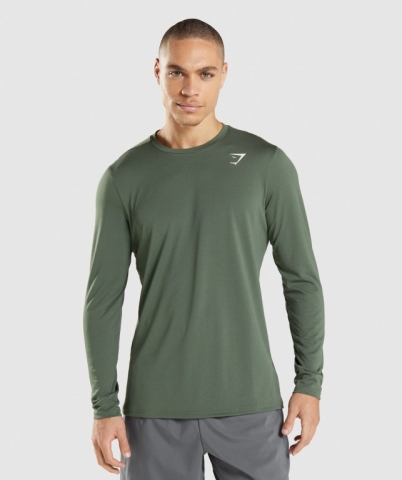 Green Gymshark Arrival Men's T Shirts | US-23BNAIE