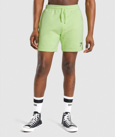 Green Gymshark Crest Men's Shorts | US-63PKZBG