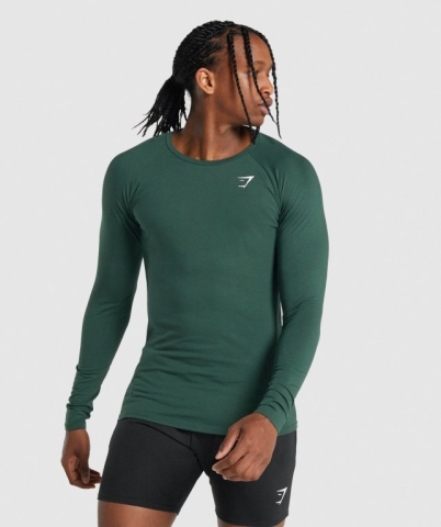 Green Gymshark Critical 2.0 Men's T Shirts | US-50RWEAO