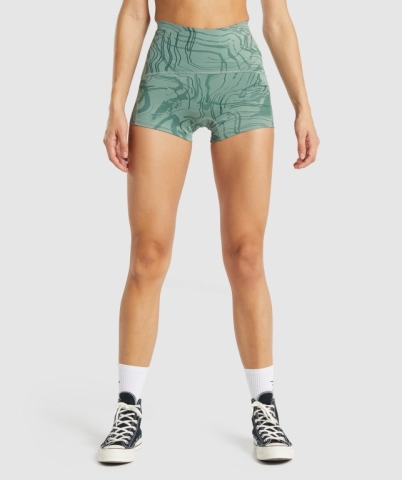 Green Gymshark GS Power Support Women's Shorts | US-75LPQDT